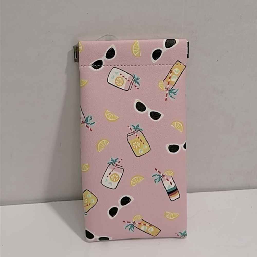 ON Eyeglass Squeeze Top sunglasses Pouch lemonade and Sunglass print 🍋New🍋
